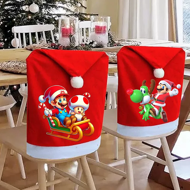 Home Security Items - Copri-sedie a tema natalizio con cappello